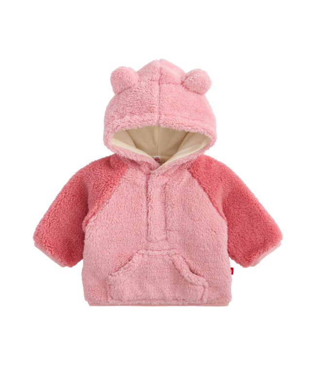 Magnificent Baby Pretty Pink Sherpa Raglan Henley Pullover