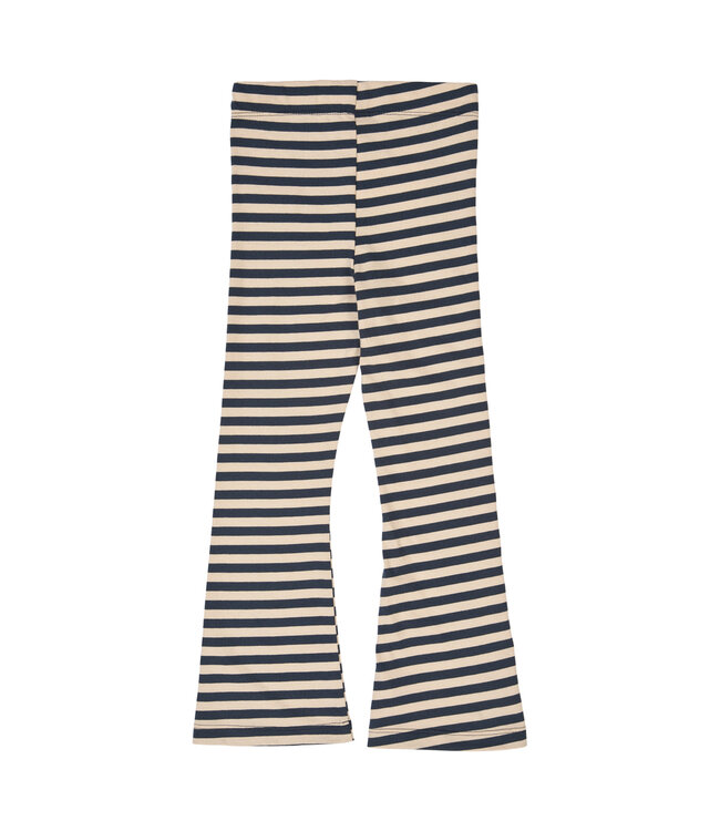 Green Cotton Oak/Night Blue Stripe Flared Pant