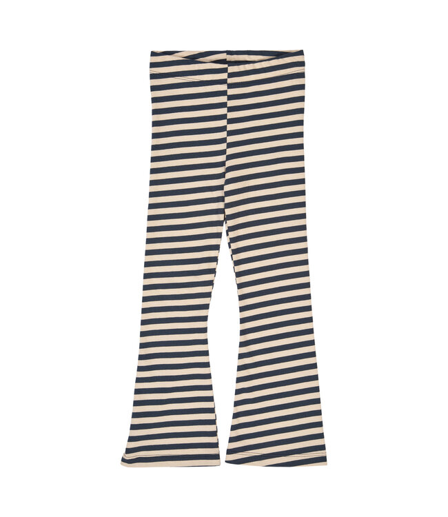 Green Cotton Oak/Night Blue Stripe Flared Pant