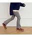 Green Cotton Oak/Night Blue Stripe Flared Pant