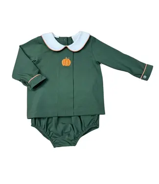 Whimsy Bay Pumpkin Pleats Peter Pan Bloomer Set