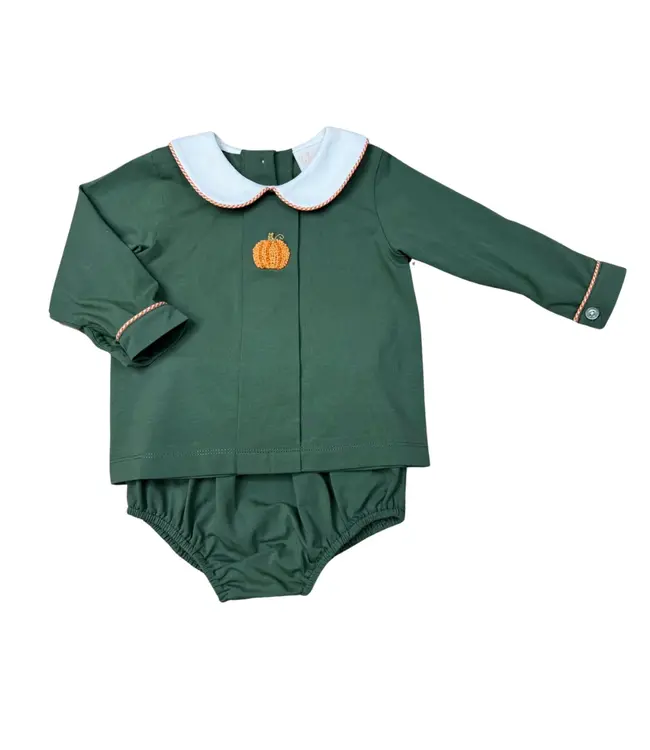 Whimsy Bay Pumpkin Pleats Peter Pan Bloomer Set
