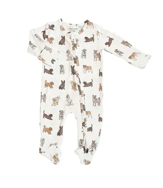 dear perli Doggie Friends Zip Footie
