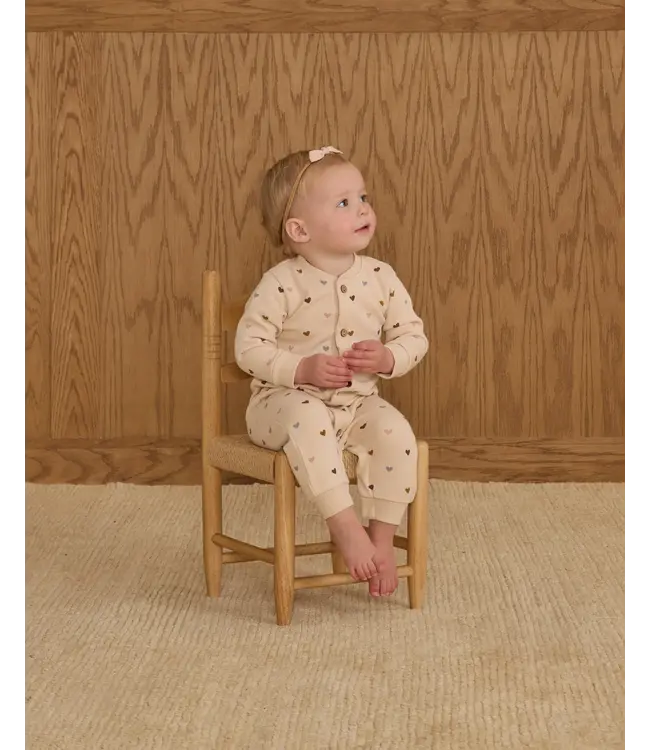 Rylee & Cru Antique Hearts Button Down Jumpsuit