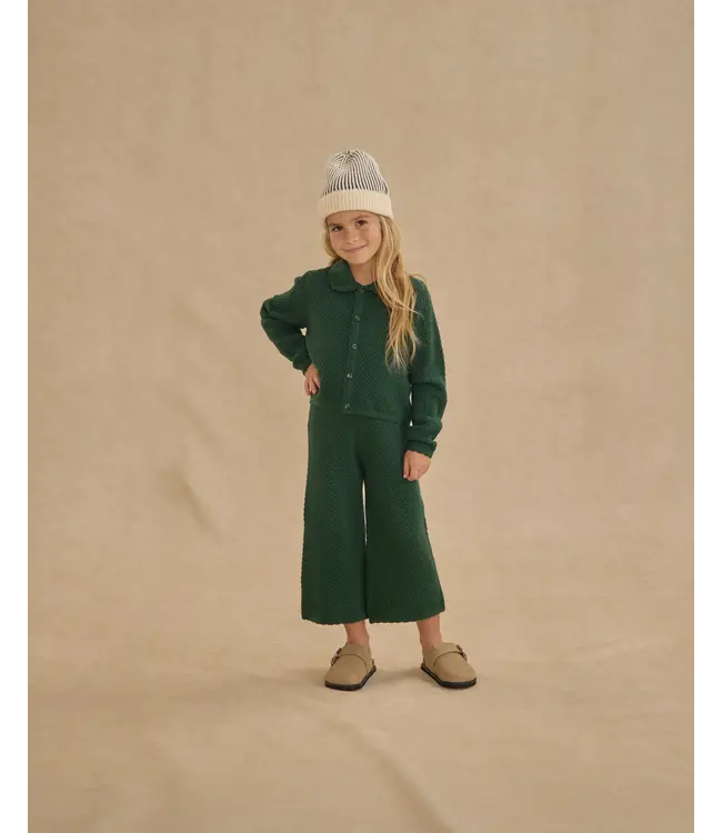 Rylee & Cru Green Knit Wide Leg Pant