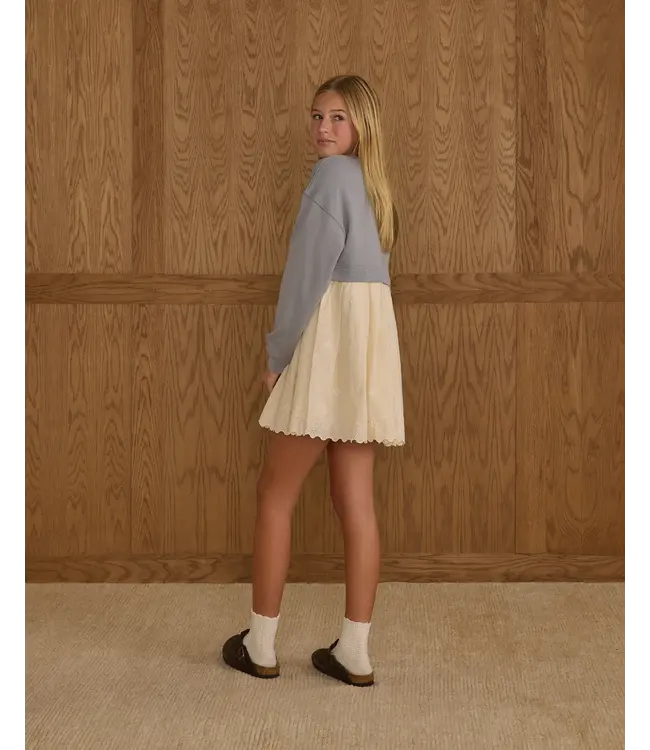 Rylee & Cru Dusty Blue Sweatshirt Dress
