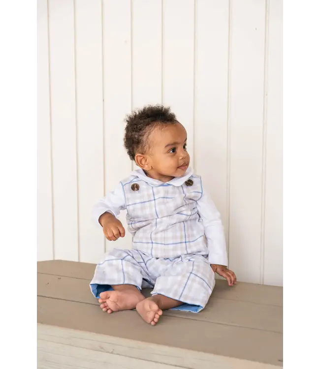 Saltwater Boys Co. Khaki/Blue Plaid Rivers Reversible Longall