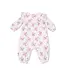 Angel Dear Lt. Pink Belle Rosette Dot L/S Petal Ruffle Romper