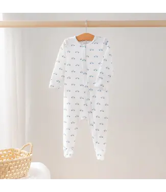Nola Tawk Little Blue Wheels Zip Up PJ