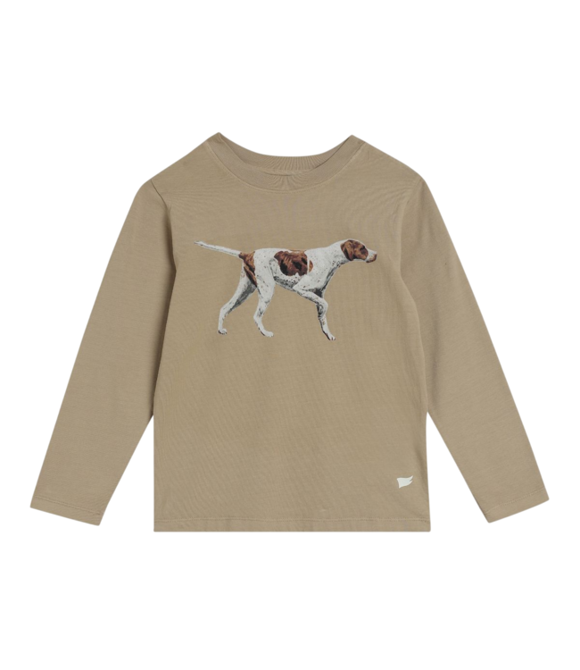 Pedal Khaki Dog L/S Tee
