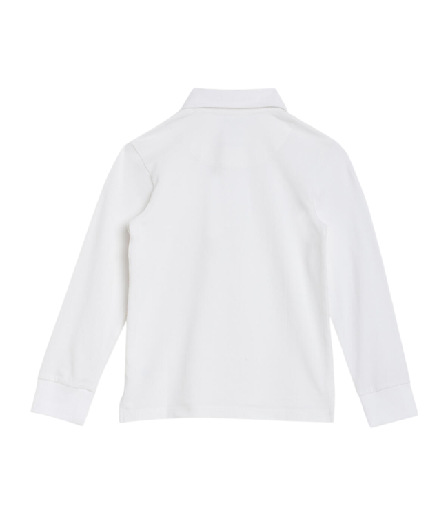 Pedal White L/S Polo