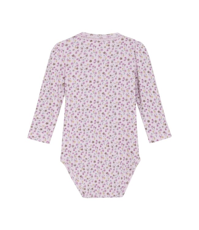 MinyMo Pink Floral Onesie