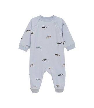 Blue Velour Cars Romper