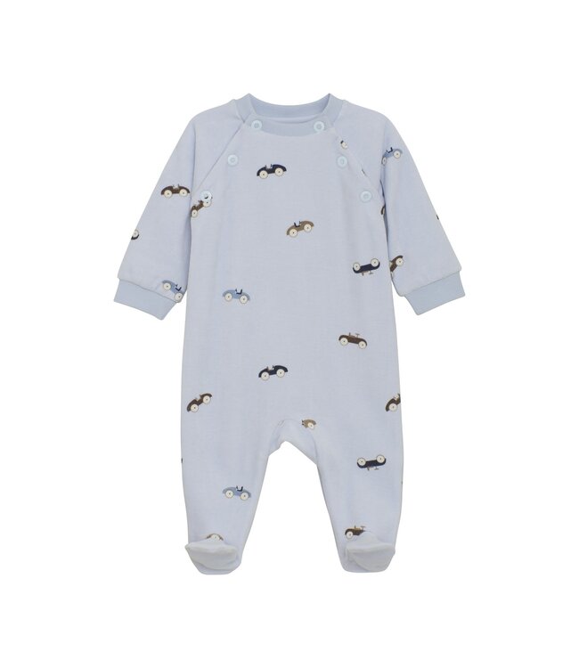 Blue Velour Cars Romper