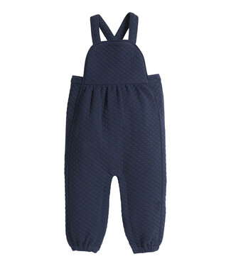 Little English Navy Quilted Overall