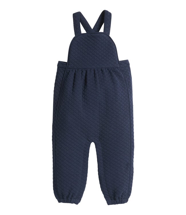 Little English Navy Quilted Overall
