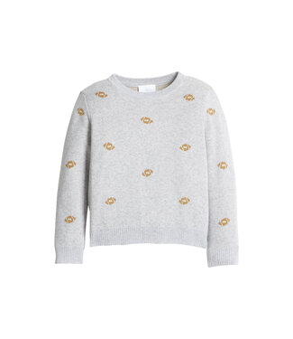 Little English Multi Football Intarsia Sweater