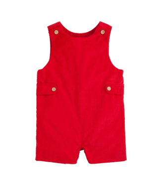 Little English Red Corduroy Button Tab John John