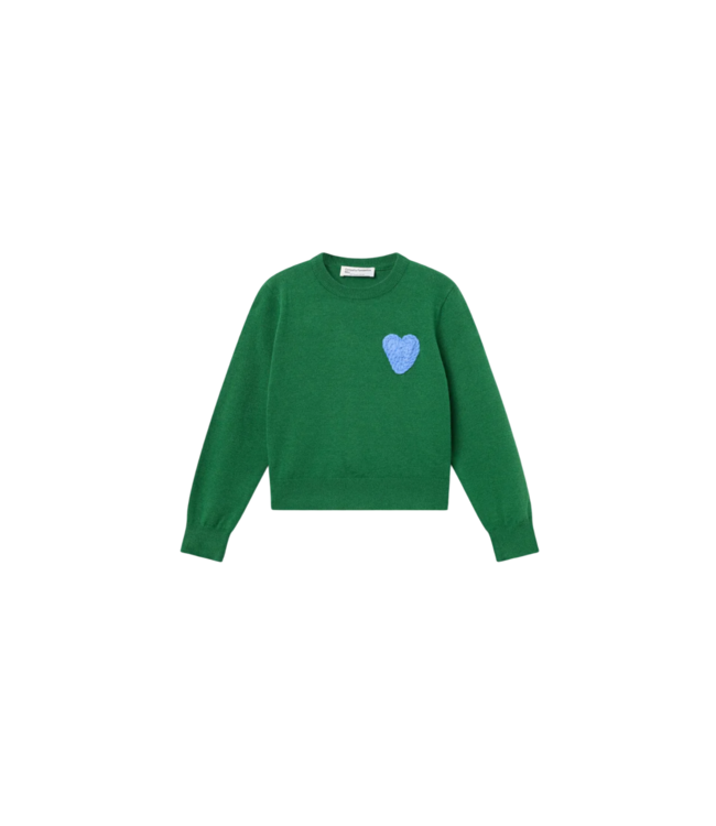 Compania Fantastica Green Heart Sweater