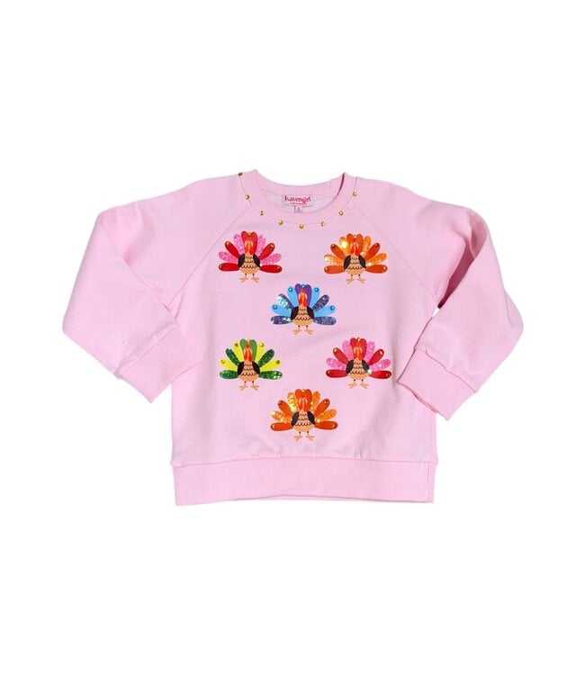 Cotton Candy Turkey Sweatshirt
