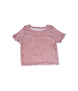 cheryl kids Pink Floral S/S PJ Top