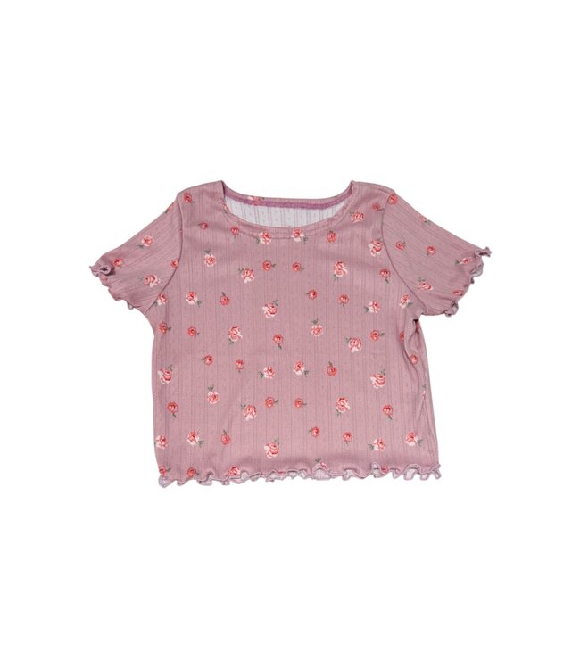 cheryl kids Pink Floral S/S PJ Top