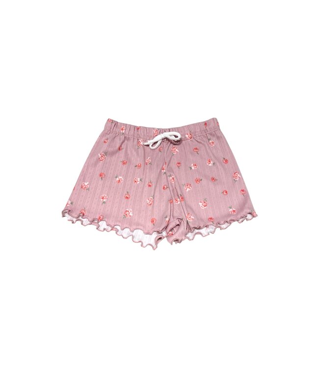 cheryl kids Pink Floral Drawstring PJ Shorts