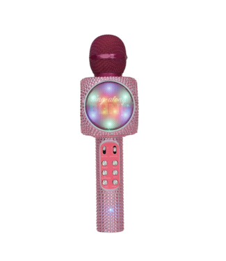 Wireless Express Pink Bling Karaoke Microphone