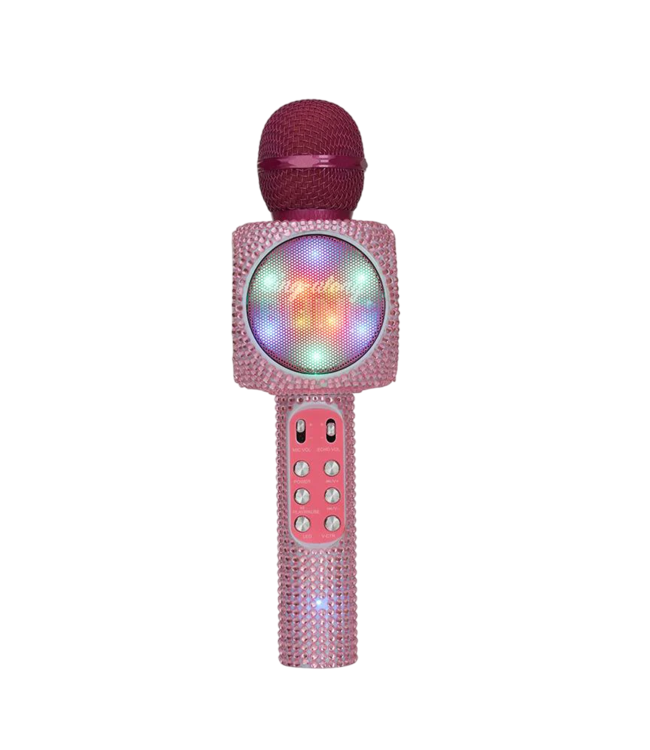 Wireless Express Pink Bling Karaoke Microphone