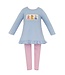 Anavini Blue Knit Princesses L/S Tunic Set