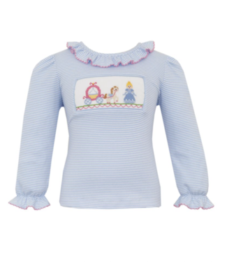 Anavini Blue Knit Cinderella L/S T-Shirt