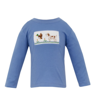 Anavini Periwinkle Blue Knit Mallard Hunting T-Shirt