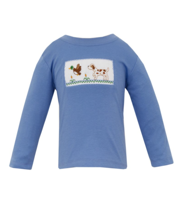 Anavini Periwinkle Blue Knit Mallard Hunting T-Shirt