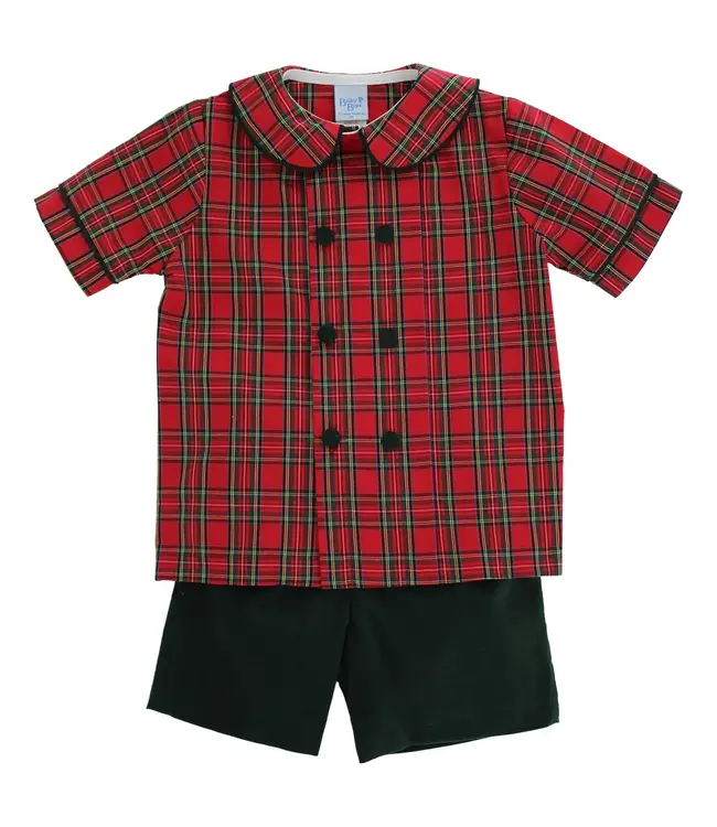 Bailey Boys Tartan Plaid Dressy Short Set