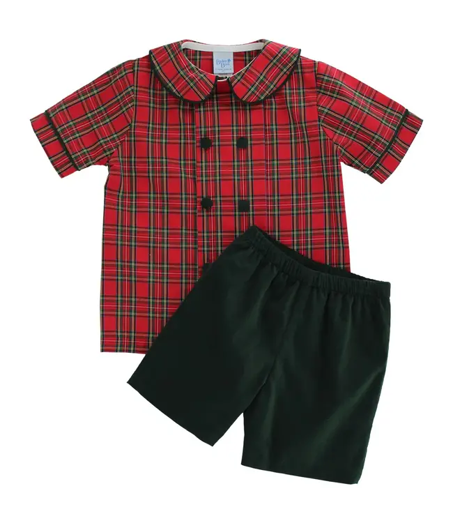 Bailey Boys Tartan Plaid Dressy Short Set