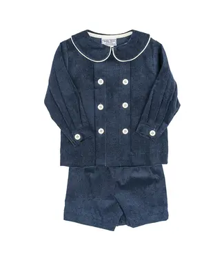 Bailey Boys Navy Corduroy Dressy Short Set