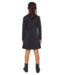 Sadie & Sage Black Hustle Mock Neck Knit Mini Dress