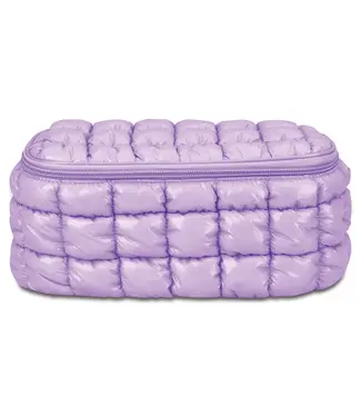 Iscream Lavender Shiny Puffer Cosmetic Case