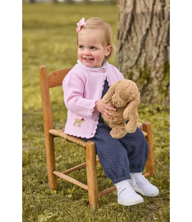 Little English Navy Quilted Overall