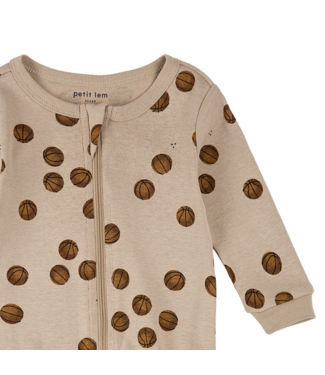 Petit Lem Sand Basketball Footed Sleeper