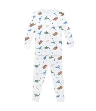 LydaBaby White Let's Roar 2 Pc. PJ Set