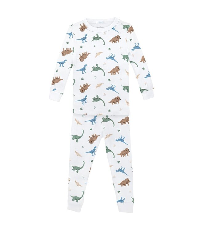 LydaBaby White Let's Roar 2 Pc. PJ Set