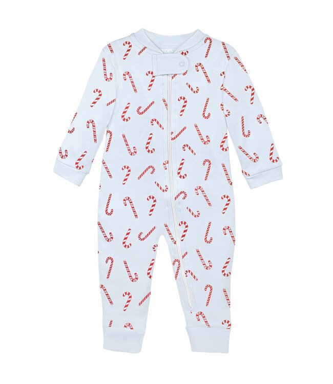 LydaBaby Candy Cane Zip Footie