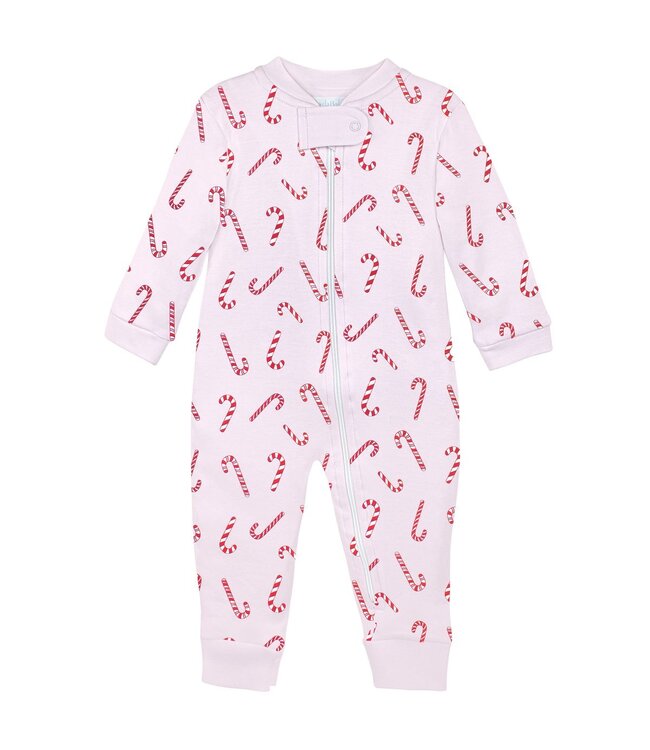 LydaBaby Candy Cane Zip Footie