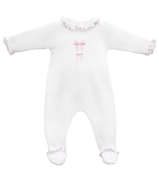LydaBaby White Lovely Bows Footie