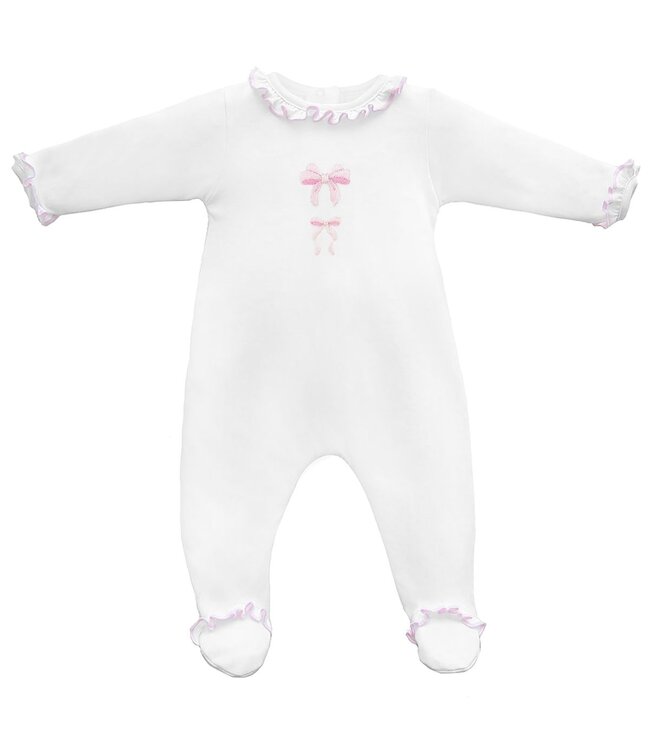 LydaBaby White Lovely Bows Footie