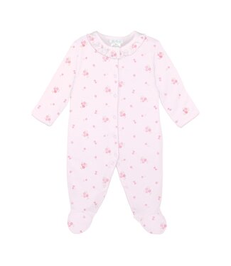 LydaBaby Pink Rose Floral Footie