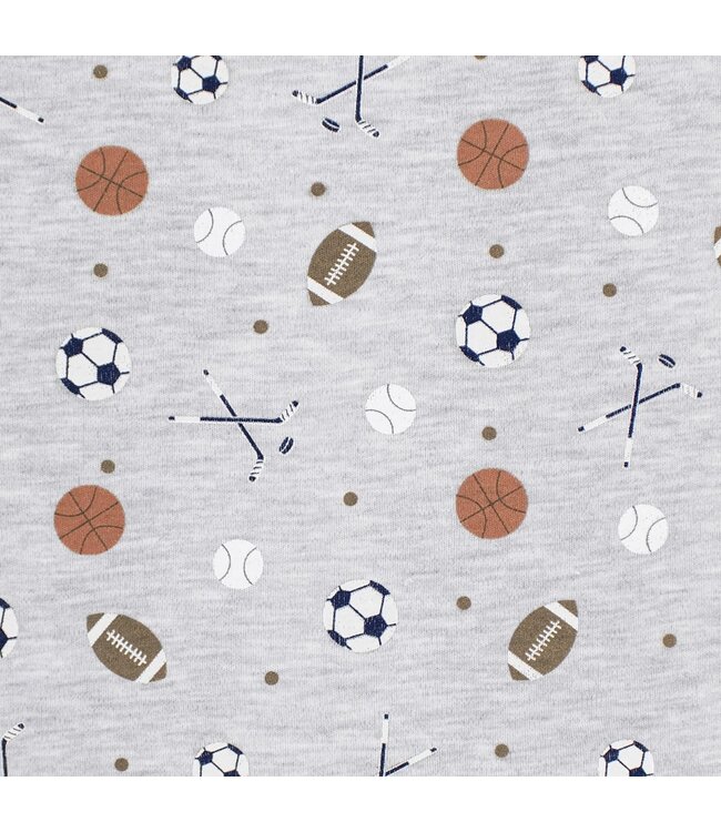 LydaBaby Grey All Star Winter Sports 2 Pc. PJ Set