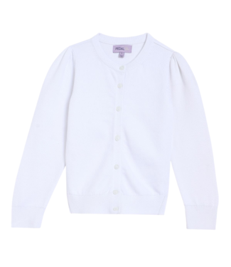 Pedal White Cardigan Sweater