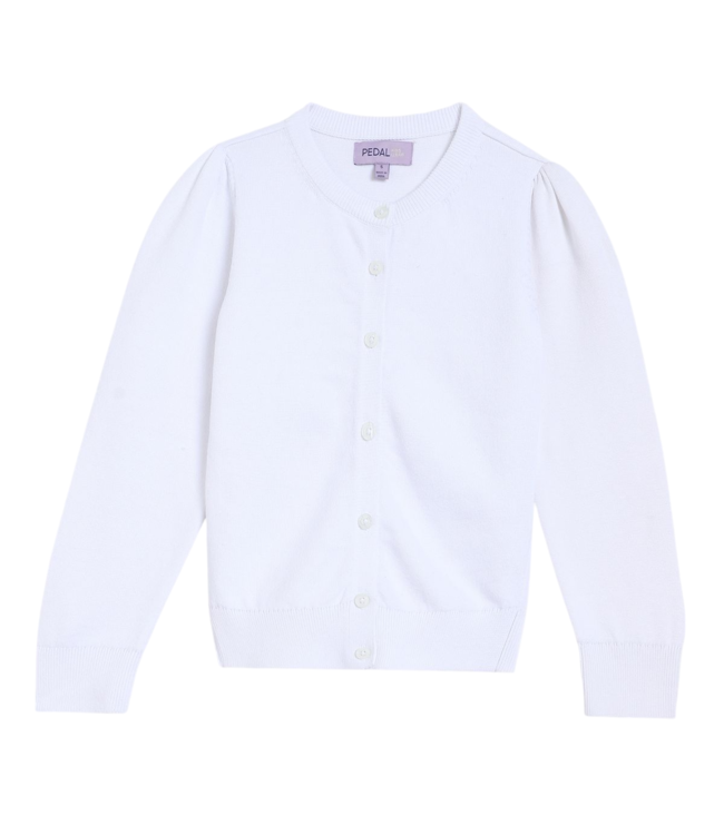 Pedal White Cardigan Sweater